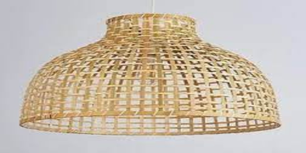 Decor using bamboo lampshade